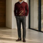 اصول لایه‌بندی لباس مردانه در هوای پاییزی (ترکیب تیشرت، پیراهن، پلیور و کت تک)